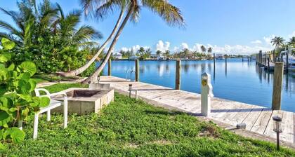 Canal Front Private Home in Treasure Cay, Bahamas With Dock and Generator