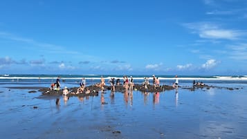 Plage à proximité, chaises longues