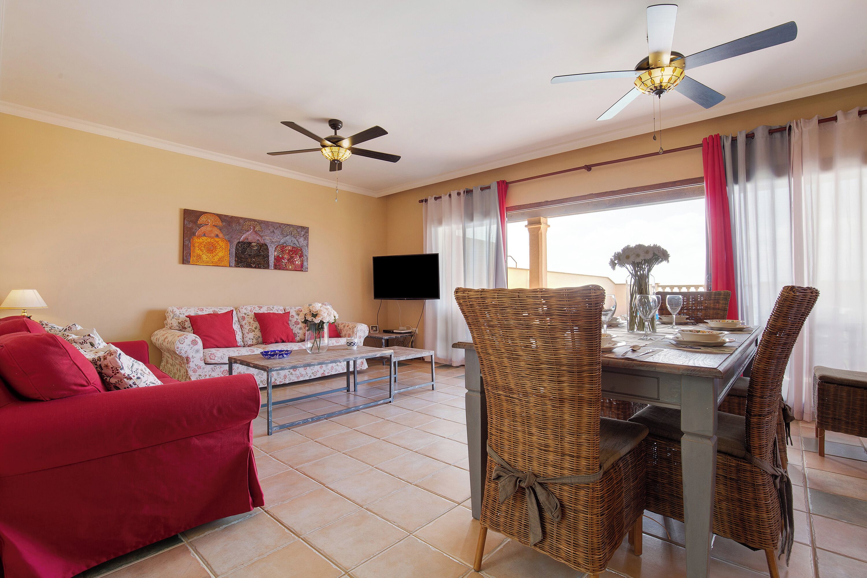 Télévision, table de tennis de table