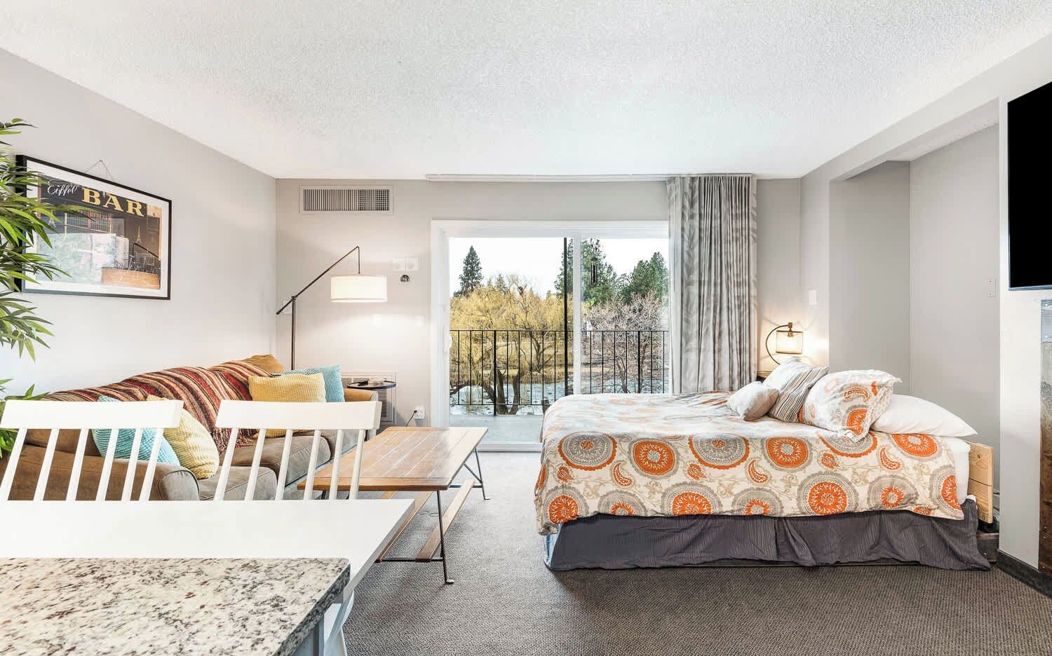 1 bedroom, iron/ironing board, travel crib, WiFi (free)