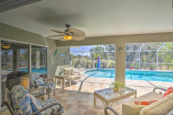 A heated pool