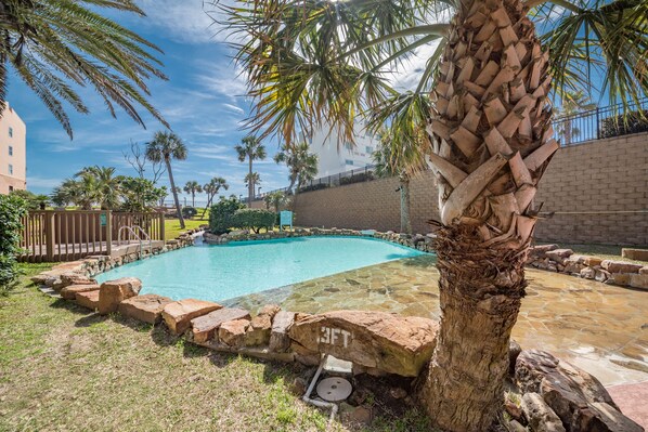 A heated pool