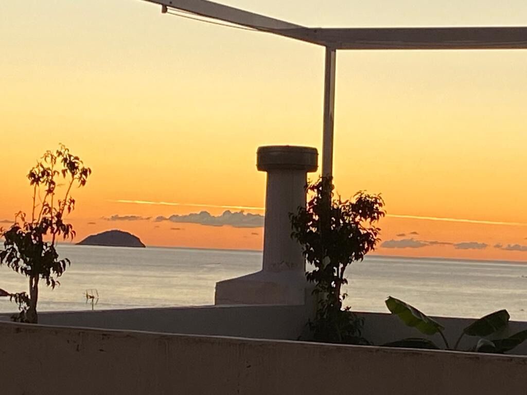 Close-up of Mediterranean Sea from living room balcony