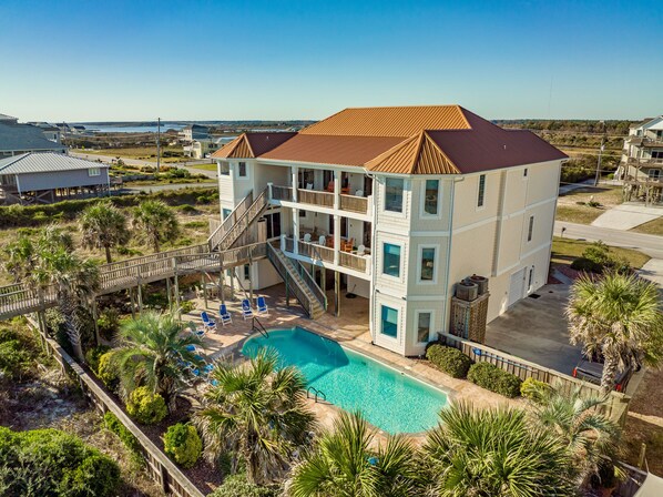 Exterior - Coppertop | Oceanfront, Private Pool + Hot Tub (North Topsail Beach)