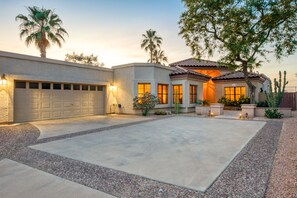 Exterior - Golf Course Home with Private Pool & Spa, Backyard Putting Green, & Fast WiFi (Mesa)