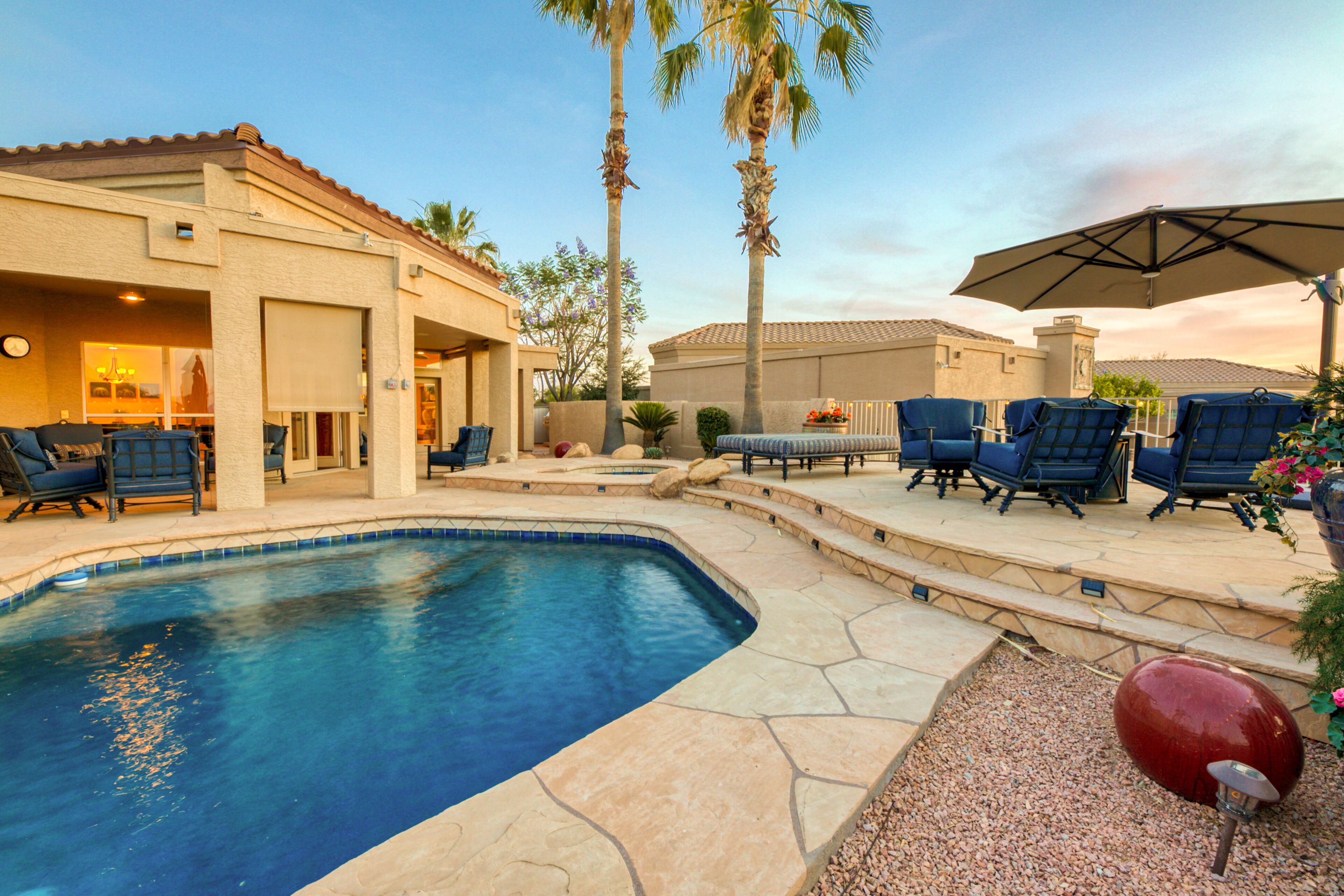 Golf Course Home with Private Pool & Spa, Backyard Putting Green, & Fast WiFi