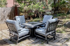 Outdoor dining - Inviting hotel with lakeview, golf, skiing, WiFi, & Netflix (Kings Beach)