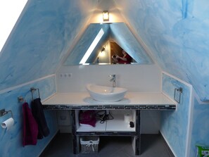 Regadera, secadora de cabello, toallas, jabón 