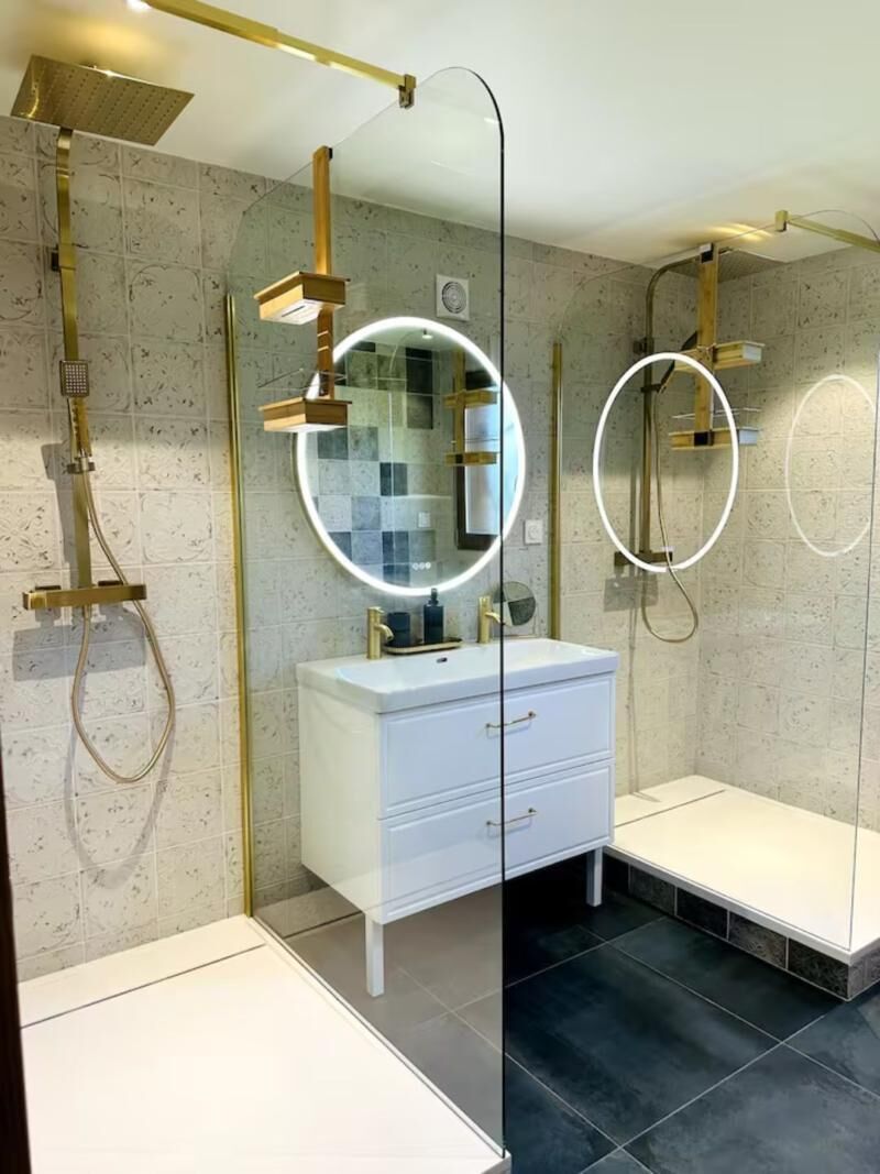Shower, hair dryer