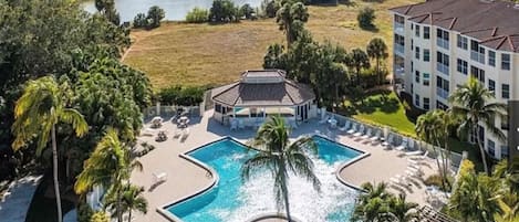 Outdoor pool, a heated pool