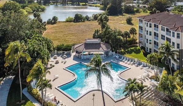 Outdoor pool, a heated pool