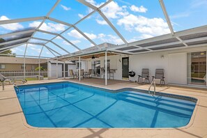 Outdoor pool, a heated pool