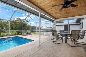 Outdoor pool, a heated pool