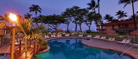 Outdoor pool, a heated pool