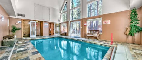 Indoor pool, a heated pool