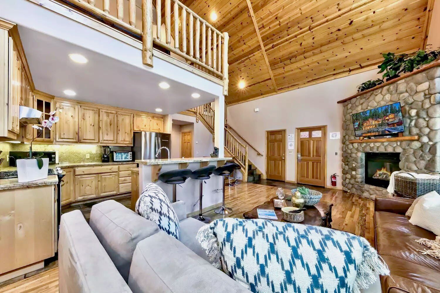 TV, fireplace, video games, DVD player