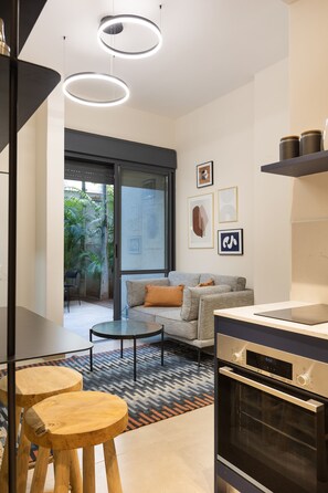 Apartment | Living area - Cozy Apartment with Private Balcony (Tel Aviv)