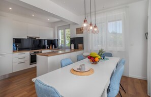 Fridge, oven, stovetop, dishwasher - Nice home in Bregi with sauna (Bregi)