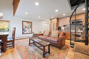 TV connectée, cheminée, chaîne hi-fi