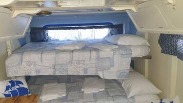 1 makuuhuone, vuodevaatteet