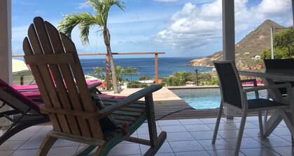 Beautiful villa, stunning sea view, private pool, 5 minutes walk from the beach.