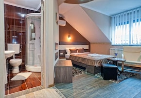 In-room safe, desk, laptop workspace, blackout drapes