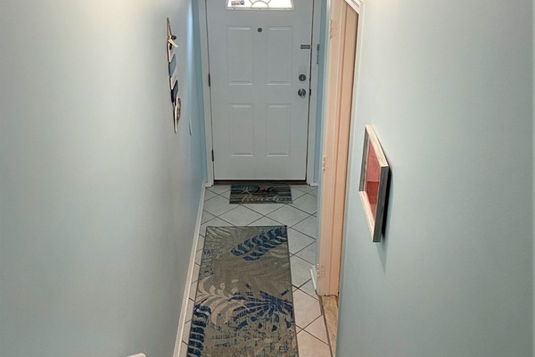 View of the Front door from Inside your Beach home.
