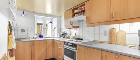 Fridge, stovetop, coffee/tea maker