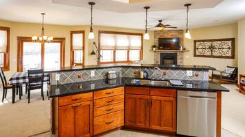 Microwave, oven, stovetop, dishwasher