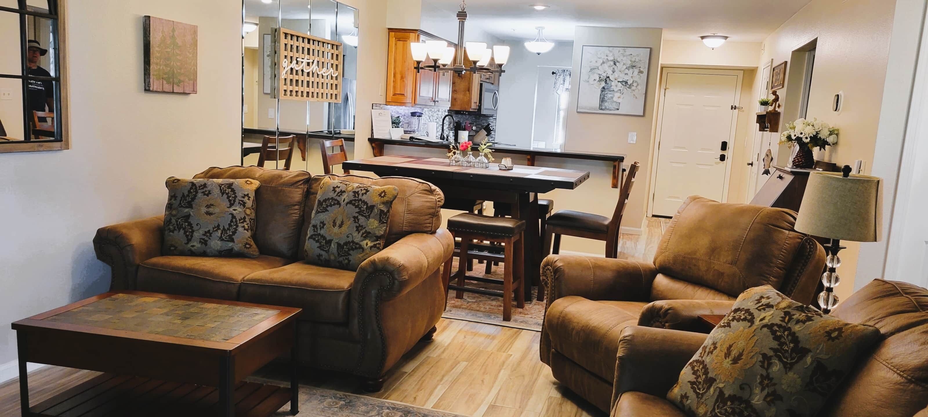 living and dining area