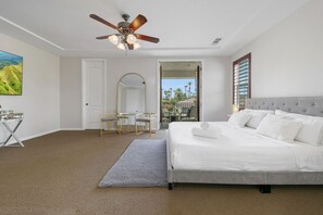 5 bedrooms, desk, iron/ironing board, travel cot