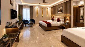 Egyptian cotton sheets, premium bedding, down comforters - Hotel Peridot Deluxe Delhi Airport (New Delhi)