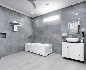 Dusche, Hydromassagedusche, Designer-Toilettenartikel, Haartrockner