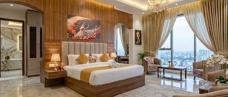 Egyptian cotton sheets, premium bedding, down duvets, Tempur-Pedic beds