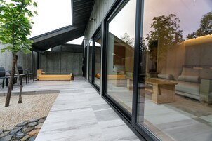 Deluxe Twin Room with Open Air bath - Non-Smoking | Bathroom | Free toiletries, hair dryer, bathrobes, bidet