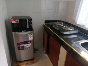 Lägenhet - 1 sovrum | Eget kök | Kylskåp, mikrovågsugn, ugn och spishäll