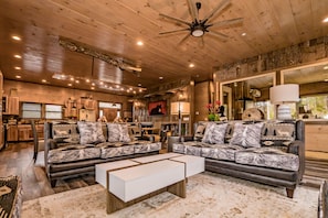 TV, fireplace, video games