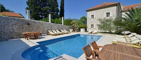 A heated pool