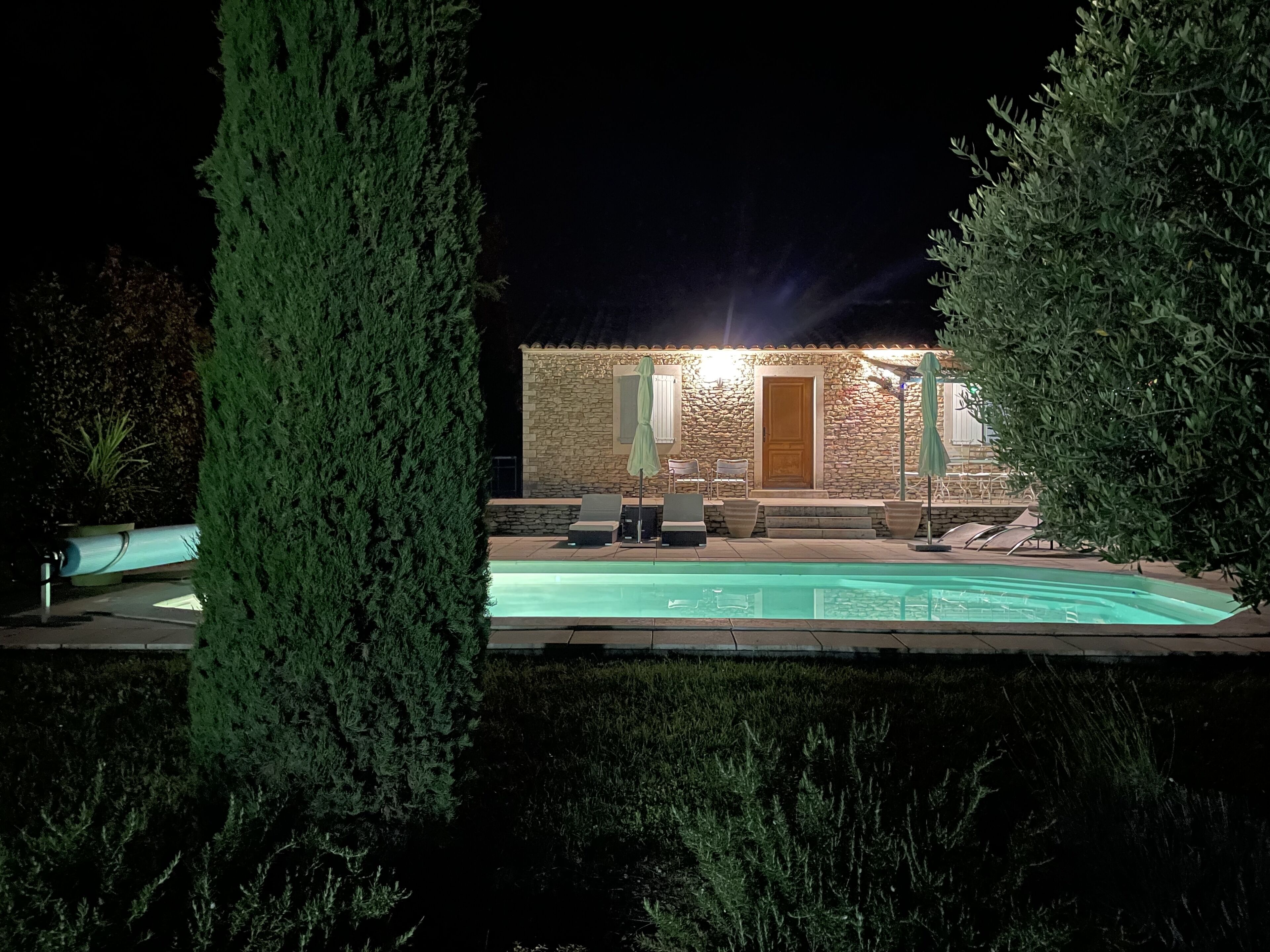 Piscine extérieure, piscine chauffée