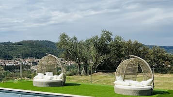 Piscine extérieure, piscine chauffée