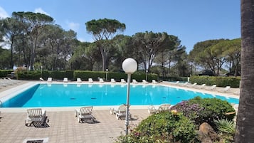Piscine extérieure, piscine chauffée