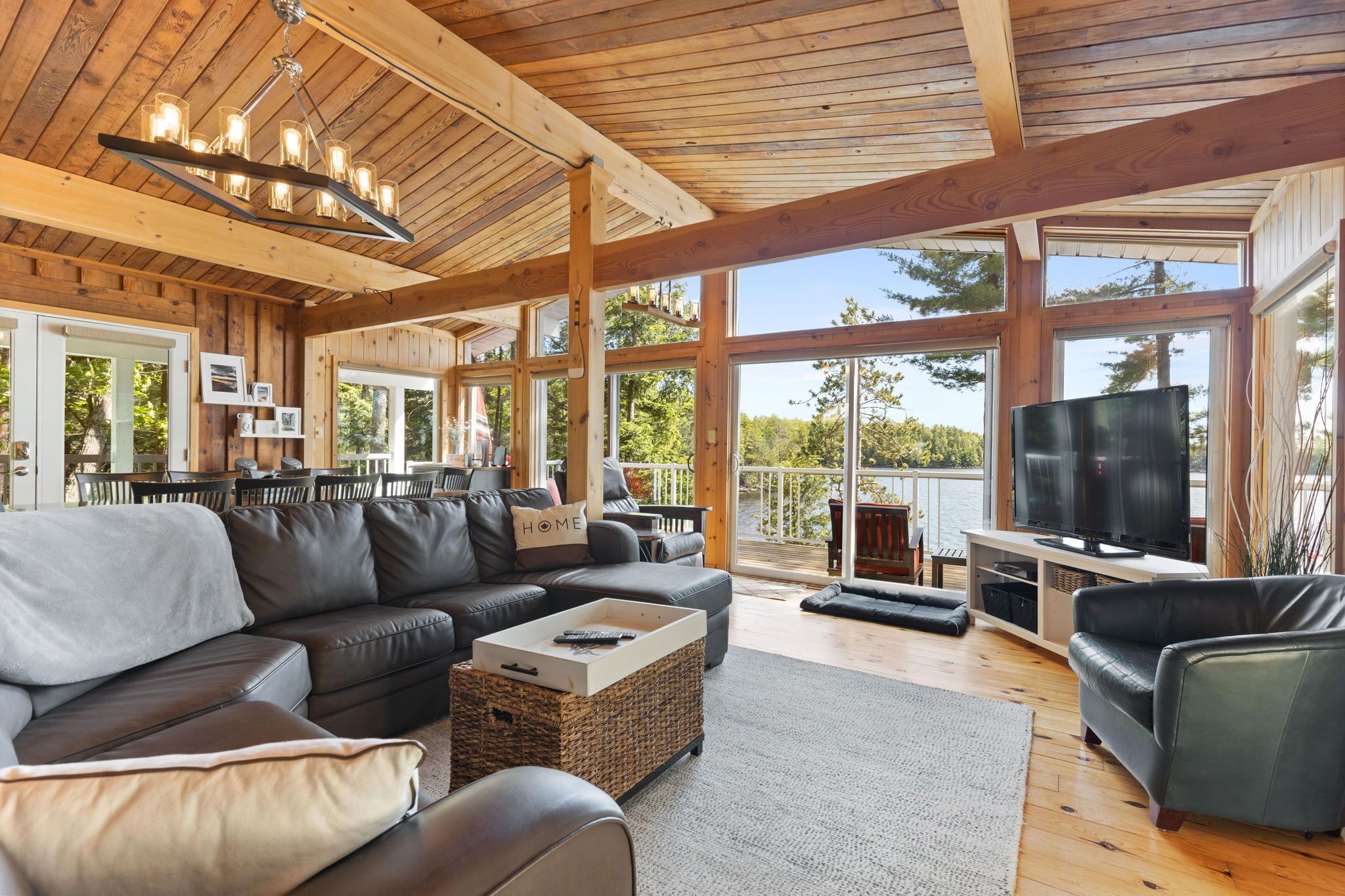 TV, fireplace, DVD player, books