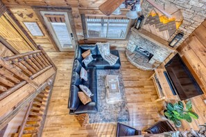 TV, fireplace, DVD player, stereo