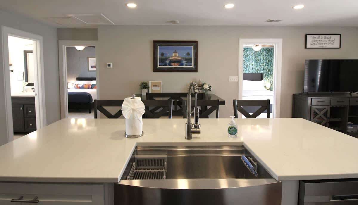 2 bedrooms, iron/ironing board, travel crib, WiFi