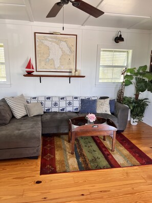 Smart TV, DVD player, video library, stereo