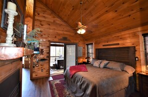 1 bedroom, iron/ironing board, WiFi, bed sheets - Vista Ridge Cabin, A Romantic Getaway in Helen, GA (Sautee Nacoochee)
