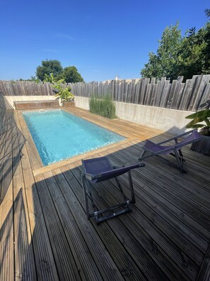 Outdoor pool - Cosy Bassin d'Arcachon house with private, secure pool (Arès)