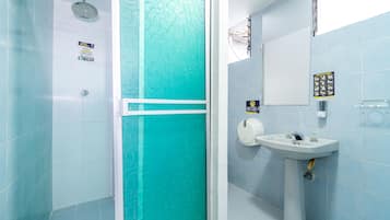 Standard Quadruple Room | Bathroom | Shower, designer toiletries, towels, soap