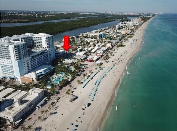 Vlak bij het strand