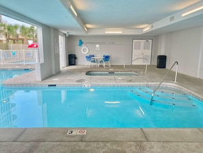 Indoor pool, a heated pool